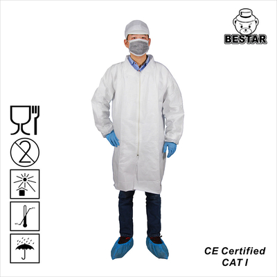 Куртка Microporous фильма пальто ISO13485 лаборатории CE медицинская устранимая устранимая