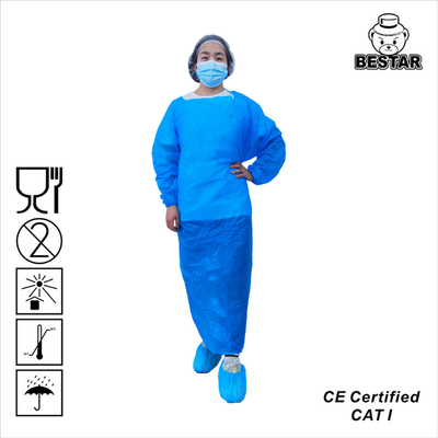 Рисбермы медицинского тумака рисбермы рукава CPE длинного эластичного голубые устранимые для пищевой промышленности