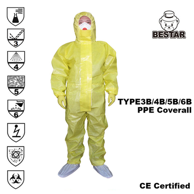 ТИП 3B/4B/5B/6B бросает прочь устранимый медицинский Workwear Coveralls для биологического