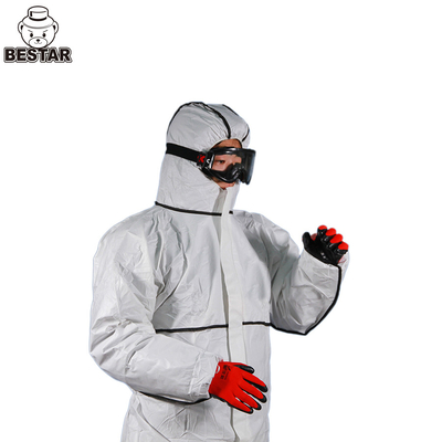 Прокатанный костюм Coverall PP хирургический устранимый защитный с покрашенным связанным швом